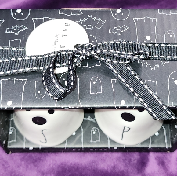 Rae Dunn Ghost Salt and Pepper Shakers Artisan Collection - Picture 4 of 5